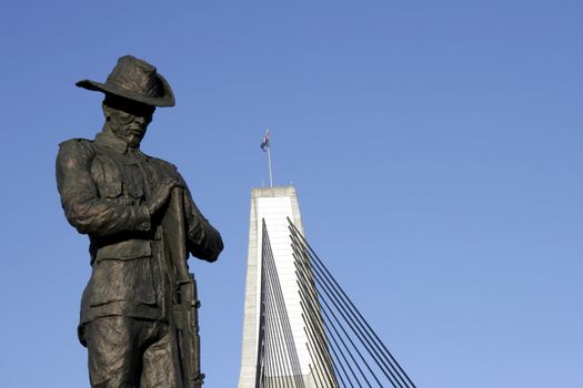 Soldier Statue, Australian New Zealand Army Corps, Sydney, Australia