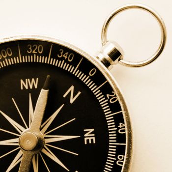 old compass with copyspace for a text message