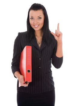 Business woman on white background