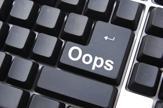 oops key showing mistake error or failure
