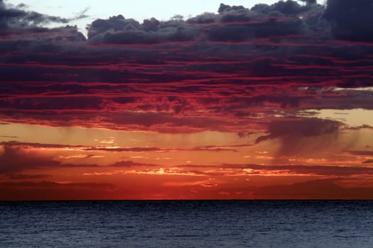 Burning Sky, Red Sunrise, Sydney, Australia