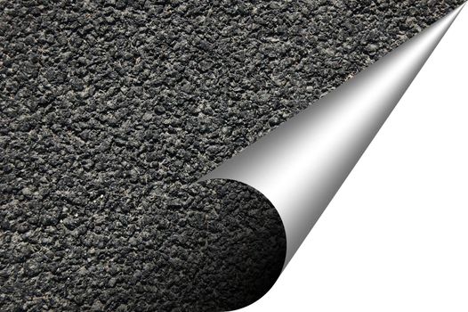 black asphalt texture with corner and copyspace for text