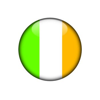 ireland button flag sign or badge for website