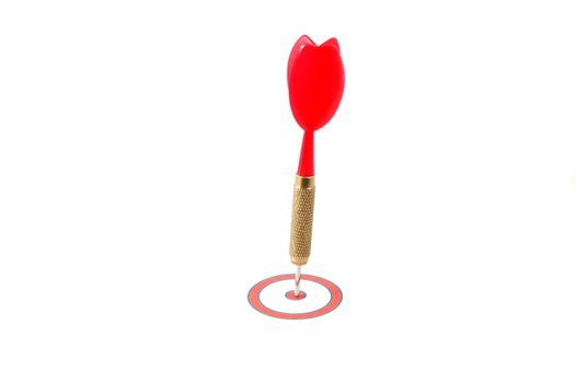 successful dart arrow hit the target or the objective or goal