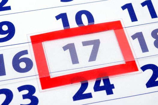 calendar date showing outrunning business time