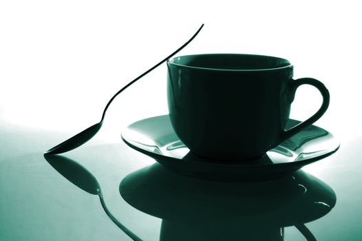 cup of coffee for breakfast in the office