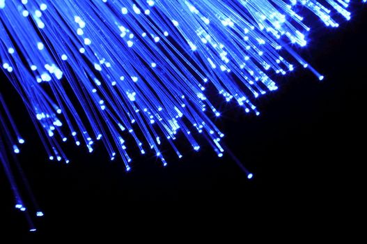 fiber optics background with copyspace for a text message