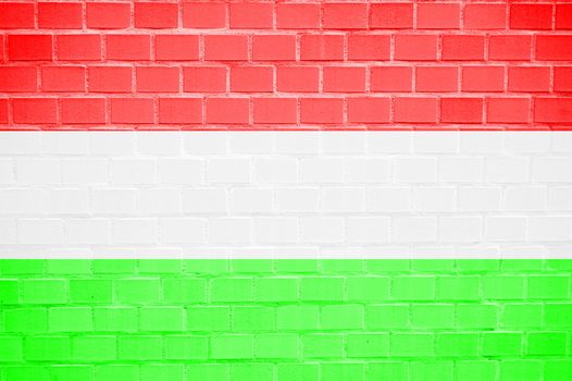 flag painted on a brickwall can be used as background