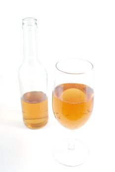 A bottle of beer isolated on white background.