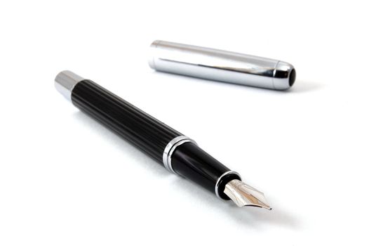 business fountain pen isolated on white background