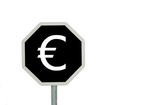 sign isolated on white background with space for text