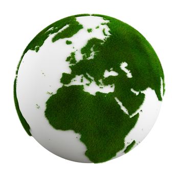 3d rendering of a grass earth - europe