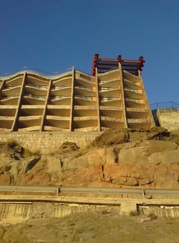 A hotel on the cliffs in Gran Canaria.  