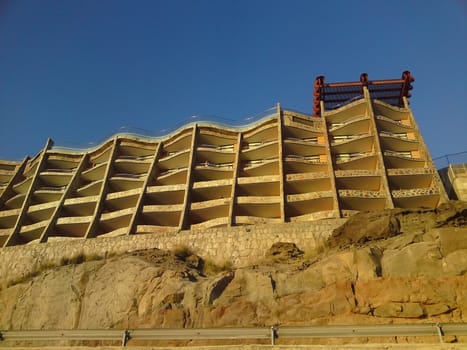 A hotel on the cliffs in Gran Canaria.  