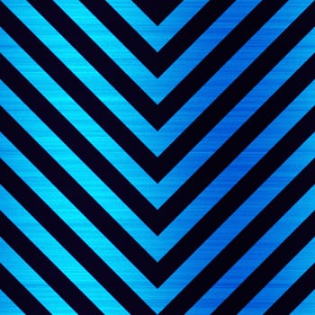Blue hazard stripes pattern that is pointing in a downward direction.