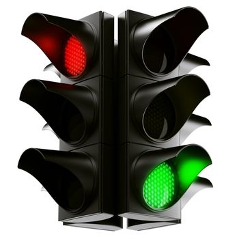 3d rendering traffic light