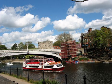 York is a famous  town in northen England,  with a beautiful gothic cathedral, roman, viking and norman monuments and ruins