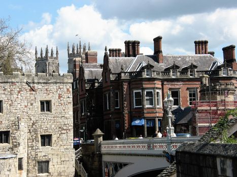 York is a famous  town in northen England,  with a beautiful gothic cathedral, roman, viking and norman monuments and ruins