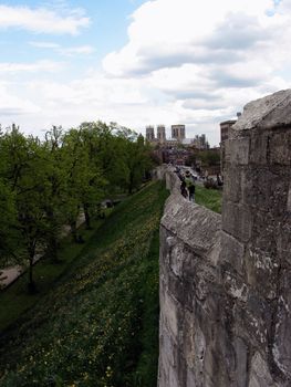 York is a famous  town in northen England,  with a beautiful gothic cathedral, roman, viking and norman monuments and ruins