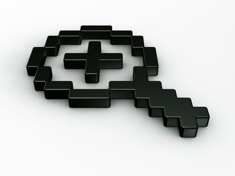 3d rendering of a zoom in cursor