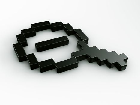 3d rendering of a zoom out cursor