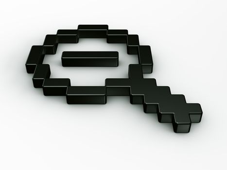 3d rendering of a zoom out cursor