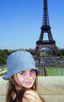 girl smiling in paris