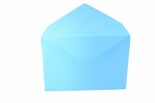 blue isolated paper as mail on white background