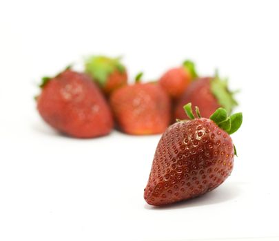 Strawberries isolated on white background