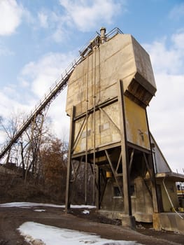 Old industrial cement silo