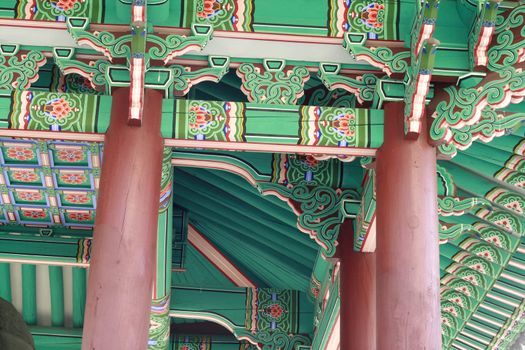 Scene of Korea - Palace roof in the old korean dynasty