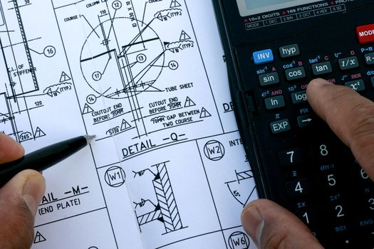 Mechanical Engineer checked his drawing dimension with calculator