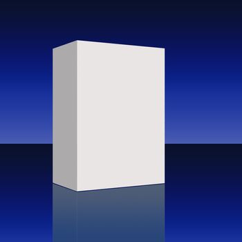 Blank Box in a Blue gradient background