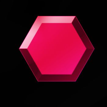 Ruby Gemstone in 3D High Resolution Digital