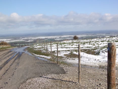 A cold and lonely winters lane