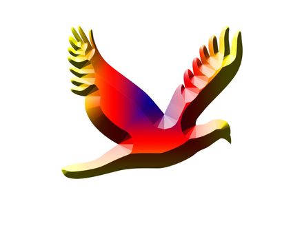 Eagle illustriation 3D - can be used as emblem and logo