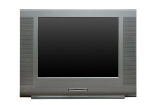 usual TV with tube within, non-flat, not plasma or lcd