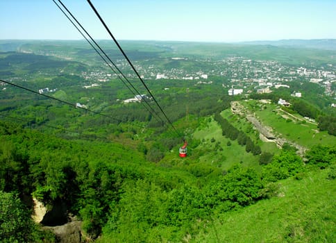 Rope-way to Kislovodsk, Russia, Northern Caucasus
          