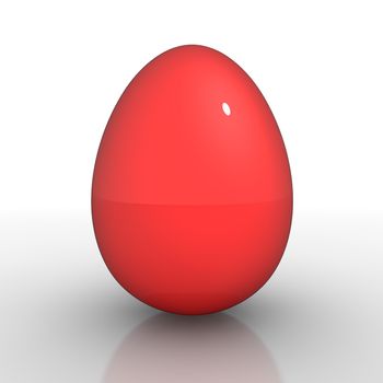 a single red shiny egg