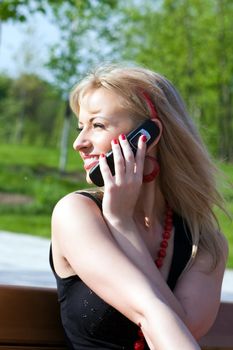 Beautiful girl on the phone