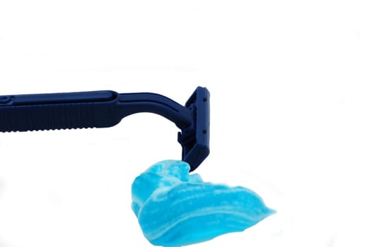 shaving accessories isolated on the white background