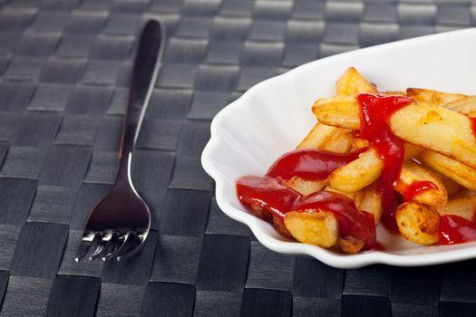 french fries on a typical plate