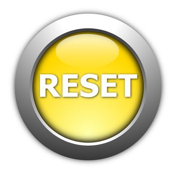 computer reset button illustration isolated on white