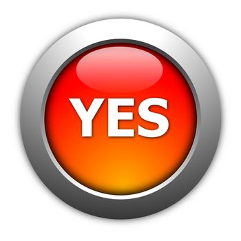 illustration of yes and no button for internet website