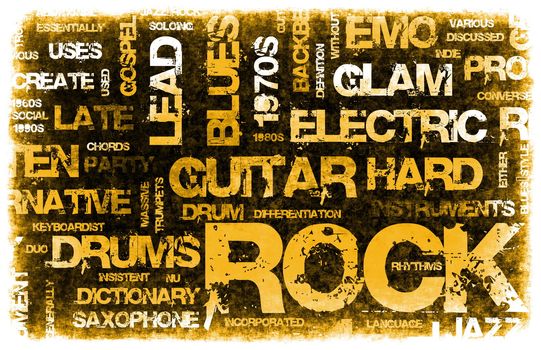 Rock Music Party Invitation as Poster Art