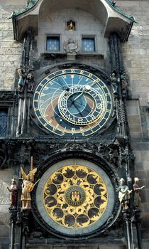 The famous Astronomical Clock in Prague, Czech Republic