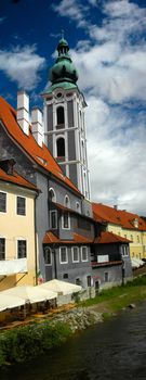 Czech Krumlov fortress view, Czech