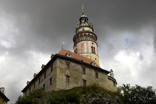 Czech Krumlov tower view, Czech