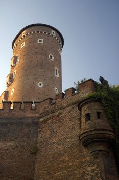 Tower of the Royal Castle Wawel in Krakow (Poland)