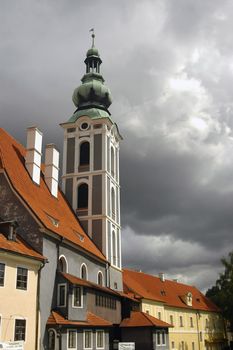 Czech Krumlov cathedral view